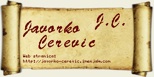 Javorko Čerević vizit kartica